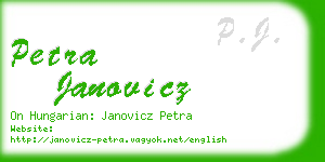 petra janovicz business card